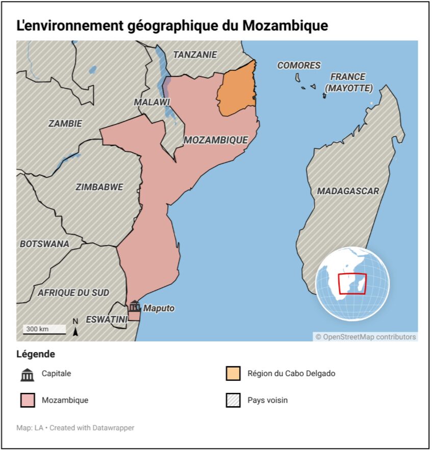 Cartographie de l’environnement géographique du Mozambique. Lilian A.